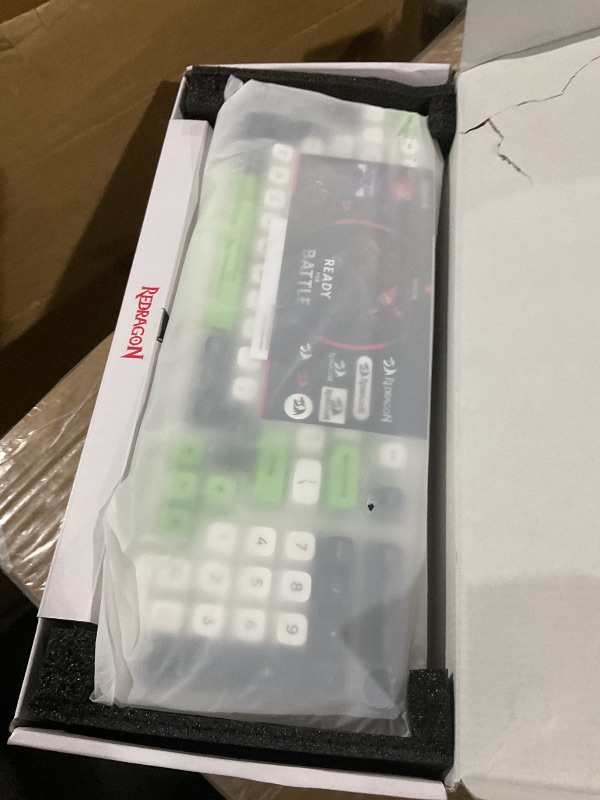 Photo 1 of ***(PARTS ONLY/ MAJOR DAMAGE/ NON FUNCTIONAL)***
Redragon K686 PRO 98 Keys Wireless Gasket RGB Gaming Keyboard, 3-Mode PBT Mechanical Keyboard w/Hot-Swap Socket, Dedicated Knob Control & 5-Layer Noise Dampening, Custom Linear Switch