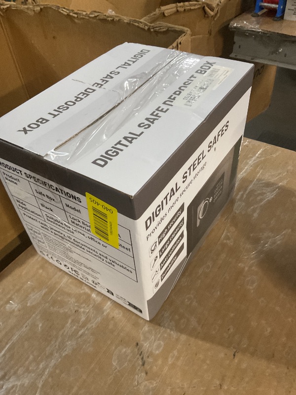 Photo 2 of Digital Electronic Money Safe, Steel Security Lock Box with Keypad, Office Hotel Business Jewelry Gun Cash Safe, 0.23 Cubic Feet, 9.06" W x 6.69" D x 6.69" H?black?