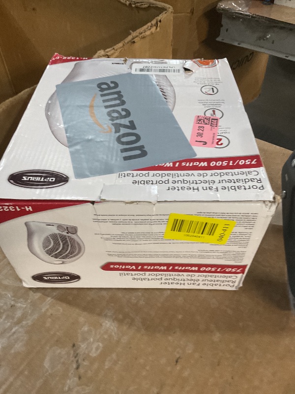Photo 1 of ***(PARTS ONLY/ NON FUNCTIONAL)***Optimus H-1322 Portable 2-Speed Fan Heater with Thermostat , White