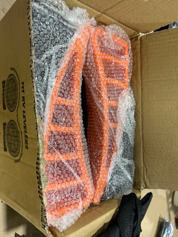 Photo 1 of CARMTEK Camper Leveler Premium Kit | Fit Curved RV Levelers with Wheel Chocks, Rubber Mats & Carry Bag for Tight Dual Axle Trailers | Faster RV Leveling System than RV Leveling Blocks | RV Accessories