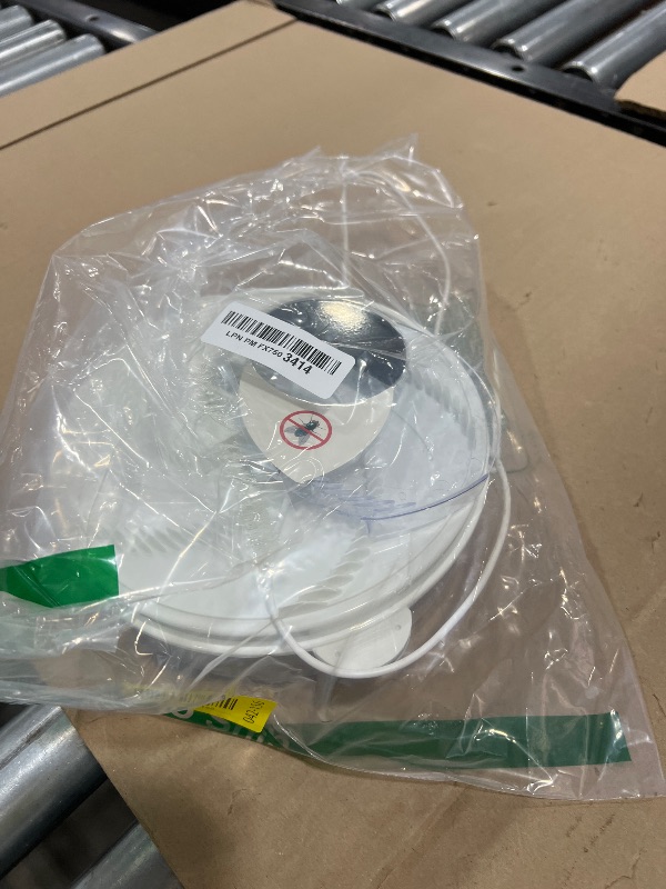 Photo 1 of Qualirey Electric Fly Trap Fly Catcher Pest Device Gnat Flying Insect Trap Automatic Indoor Pest Traps Reject Control Catcher Repellents Tools for Patios Ranch (White,USB)