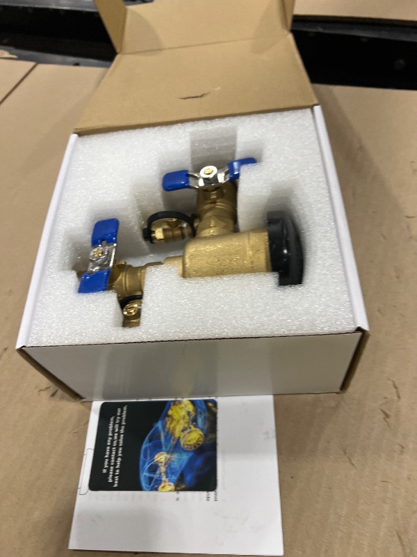 Photo 1 of SPARKWHIZ 3/4" 720A Pressure Vacuum Breaker Assembly, Brass Backflow Preventer Valve, for Lawn Irrigation, Garden Watering, Commercial Water Supply Systems, and Industrial Water Systems, Max 400 PSI