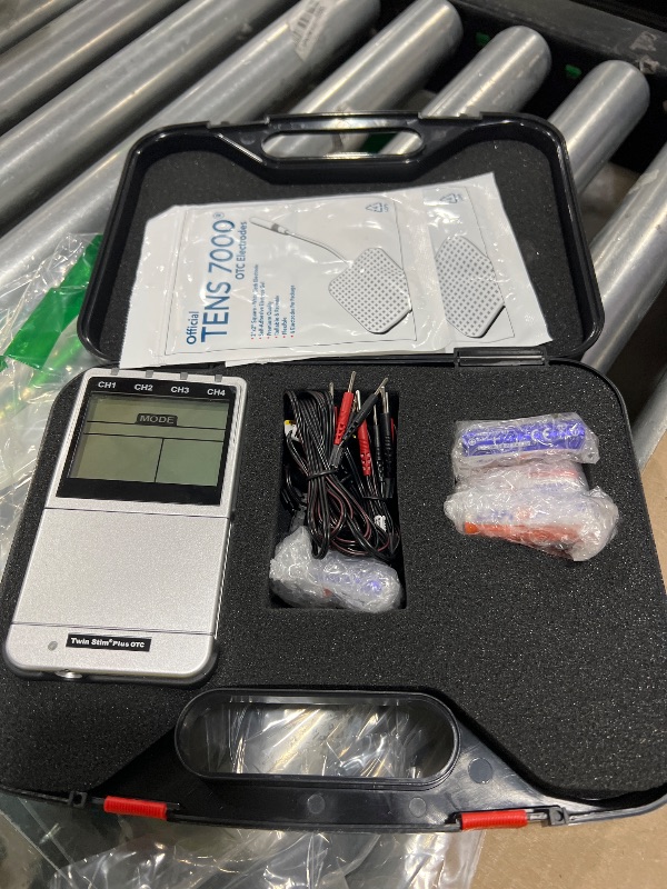 Photo 1 of Roscoe Medical 4 Channel EMS and TENS Unit Muscle Stimulator for Back Pain Relief, Electric Muscle Stimulator with 48 Pack of Electrodes for Recovery, Stim Machine, Electrotherapy, TENS Machine