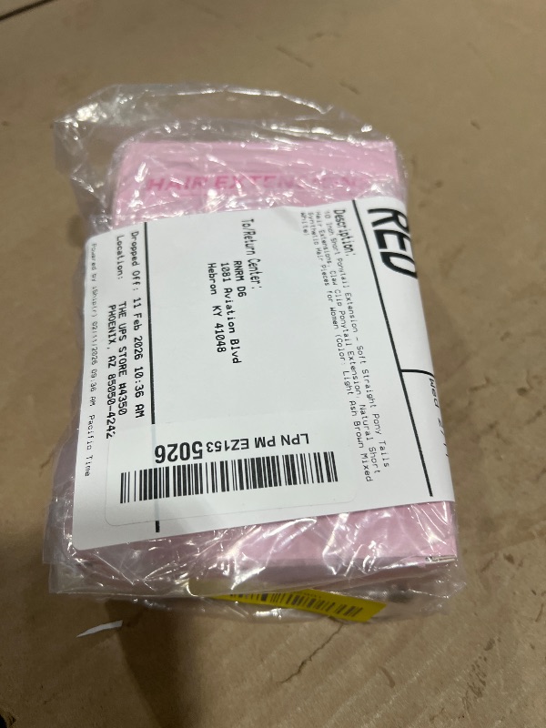 Photo 1 of 10 Inch Short Ponytail Extension - Soft Straight Pony Tails Hair Extensions, Claw Clip Ponytail Extension, Natural Short Synthetic Hair Pieces for Women (Color: Light Ash Brown Mixed White)