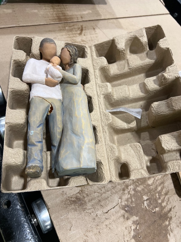 Photo 1 of Willow Tree We are Three, Sculpted Hand-Painted Figure, Darker Skin