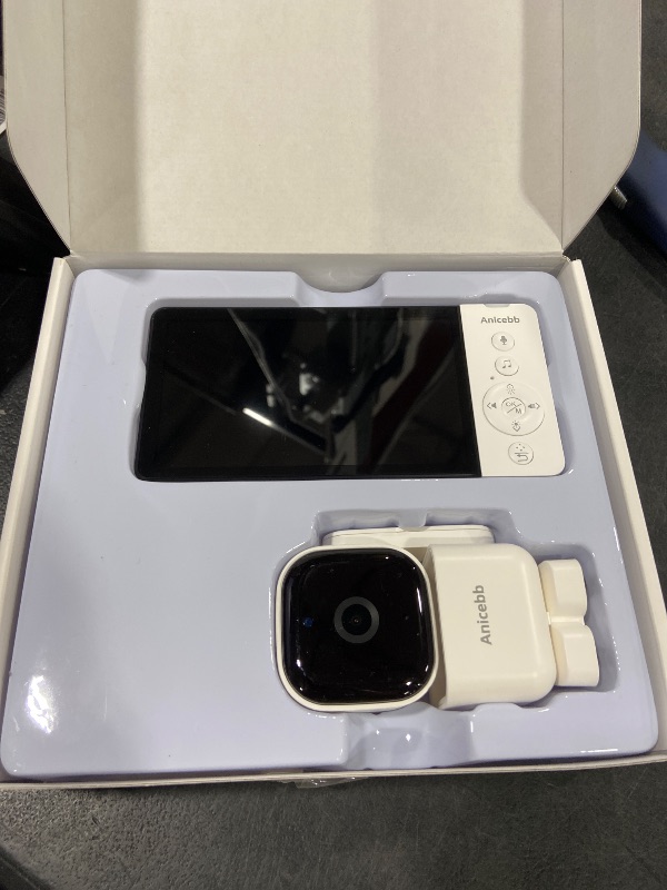 Photo 1 of Anicebb Smart Baby Monitor with App and 5" Display, Dual Mode (WiFi & No WiFi FHSS), 1080P HD Video, 360° Pan-Tilt-Zoom with Motion Tracking, 36H Battery, Cry & Temp Alerts, White Noise, Night Vision