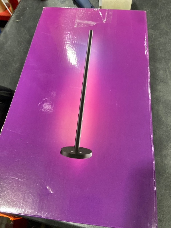 Photo 1 of OIYN Smart RGBICW LED Corner Floor Lamp - 16 Million DIY Colors, 68+ Scenes, Music Sync, App & Remote Control, Color-Changing Ambient Lighting for Living Rooms, Bedrooms, and Gaming Rooms