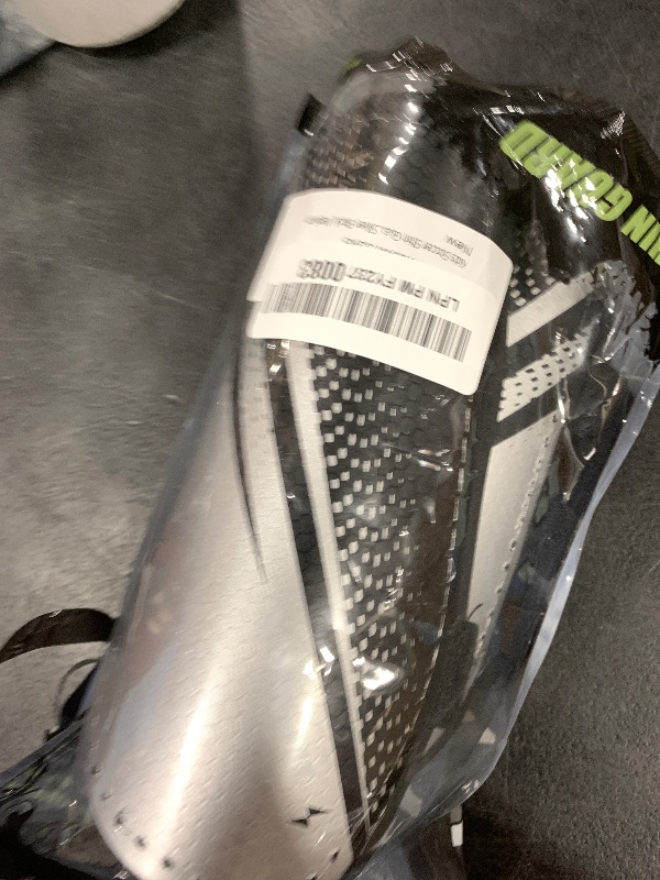 Photo 1 of Kids Soccer Shin Guards with Ankle Protection, Youth Soccer Shin Pads for Toddler Boys Girls, Lightweight Protective Gear for Training & Games, Silver Black, Medium