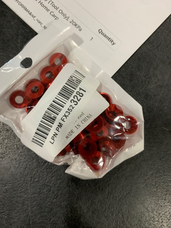 Photo 1 of [60PCS] M5 Finishing Countersunk Washers, Anodized Aluminum Alloy, Head Washers Gaskets Cup Shim for Screw RC/FPV/PC/Drone/Mechanical Accessories Parts, Red Color