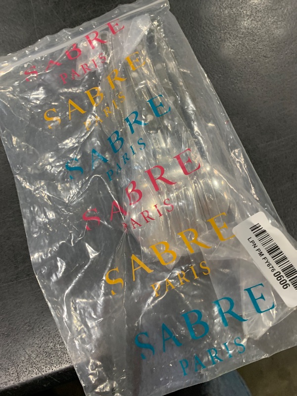 Photo 1 of SABRE PARIS - 5-Piece Flatware Set - Bistrot Collection - Knife, Fork, Soup Spoon, Teaspoon & Dessert Fork - Stainless Steel & Nylon - Dishwasher Safe - Fern Green - Brilliant Finish