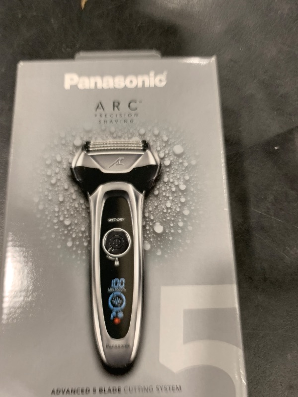 Photo 1 of Panasonic ARC5 Electric Razor for Men with Pop-Up Trimmer, Wet/Dry 5-Blade Electric Shaver with Intelligent Shave Sensor and Multi-Flex Pivoting Head – ES-LV65-S (Silver)