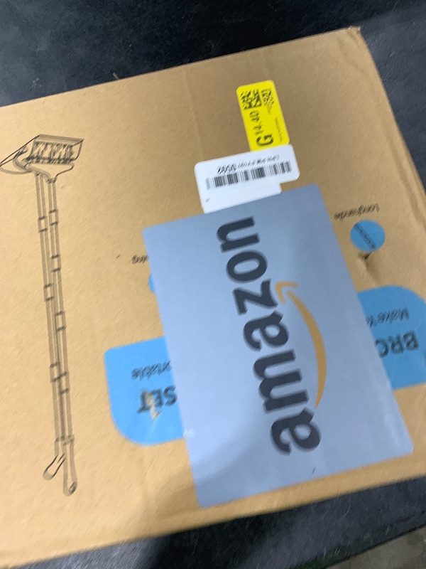 Photo 1 of Broom with Dustpan Combo Set 54" Long Handle Angle Broom and Dust Pan for Home Office Cleaning Sweeping (Black and Grey)