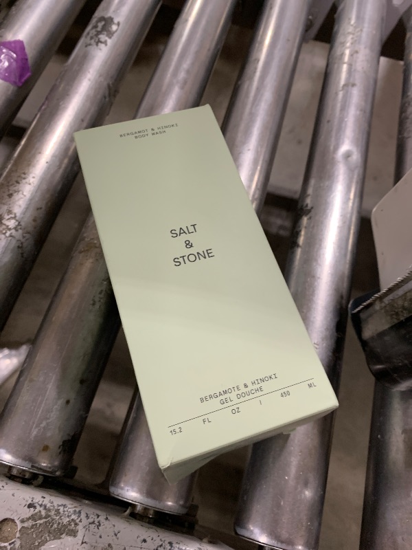 Photo 1 of Salt & Stone Body Wash with Antioxidants for Deep Moisture | For Women & Men, Sulfate, Paraben, & Dye Free, Leaving Skin Soft and Hydrated | Bergamot & Hinoki 15.2 fl oz