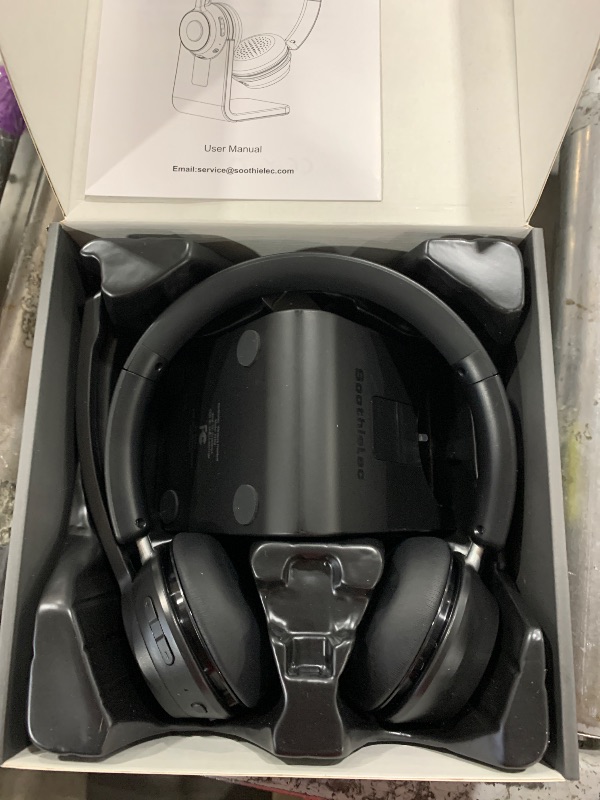 Photo 1 of (Upgraded Version) Wireless Headset, Bluetooth Headset with Noise Cancelling Microphone, Best Headphones with Mic Mute & USB Dongle for PC/Computer/Laptop/Cell Phones/Remote Work/Call Center