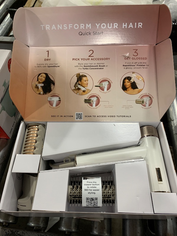 Photo 1 of Shark Hair Dryer | SpeedStyle | No Heat Damage Hair Styling Tool | 3 Styling Tools Included | Portable & Powerful Blow Dryer | Best for Straight & Wavy Hair | Silk | HD331