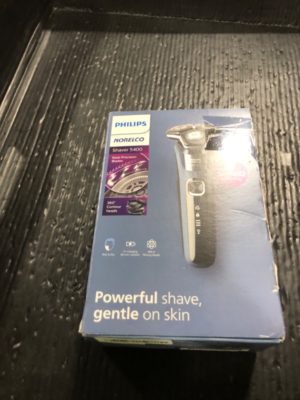 Photo 1 of **USED, INCOMPLETE** Philips Norelco Shaver 5400, Rechargeable Wet & Dry Shaver with Pop-Up Trimmer, S5880/81