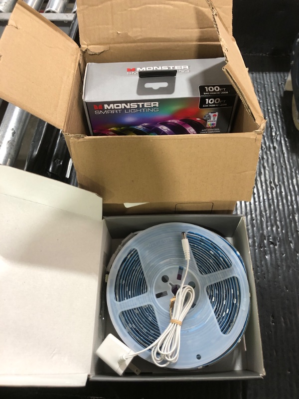 Photo 1 of Monster Smart RGB+IC LED Strip Lights 200ft – Sound Reactive Strip Lights for Bedroom, App & Voice Control, RGB Light Strip for Room, Alexa Google Home, Razer Chroma Sync - 1080 RGB+IC LED Lights