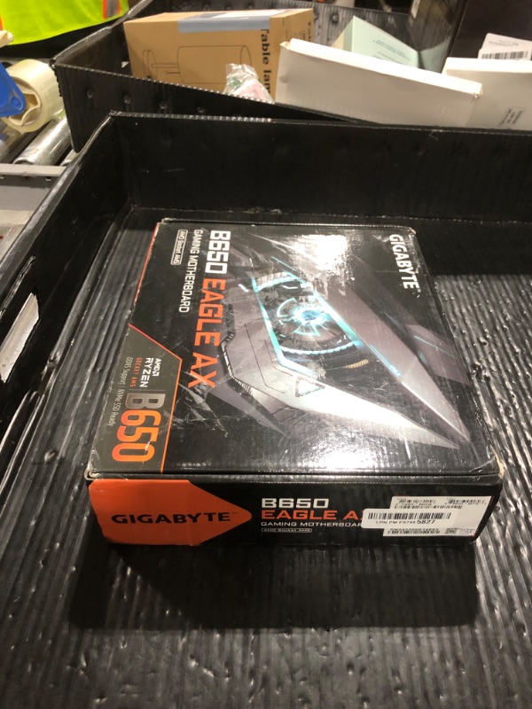 View 2 of *****NONFUNCTIONAL, FOR PARTS ONLY******
GIGABYTE B650 Eagle AX AM5 LGA 1718 AMD B650 ATX Motherboard, DDR5, Triple M.2 (1x PCIe 5.0 M.2 + 2X PCIe 4.0 M.2), USB 3.2 Gen2x2 Type-C, AMD Wi-Fi 6E, Realtek GbE LAN