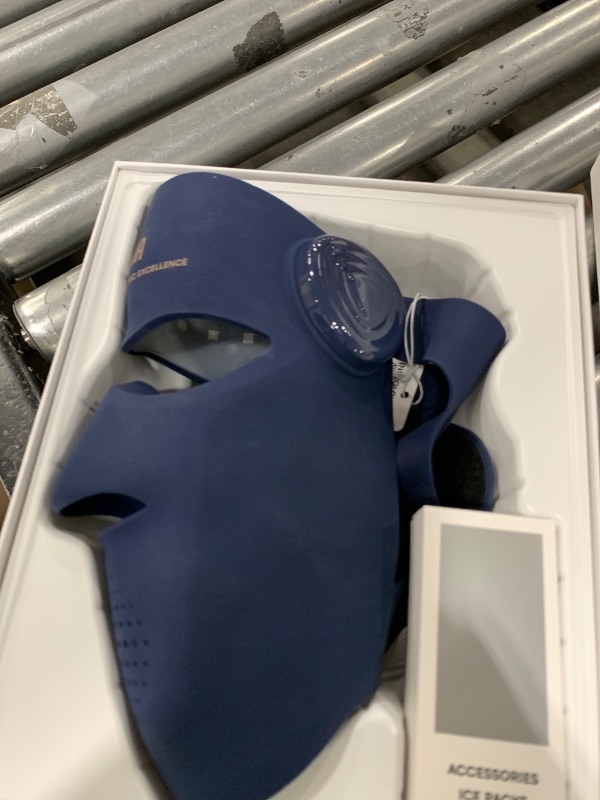 Photo 1 of INIA Glow 4D Wireless Red Light Therapy Mask for face – Dual NIR, 320 LEDs, 4 Modes, Under-Eye Cooling, Cordless & Rechargeable LED Face Mask for Home & Travel, Skincare Gifts for Women Mom Wife, Blue