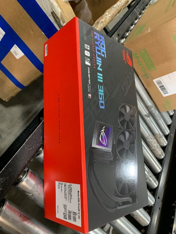 Photo 1 of ASUS ROG Ryujin III 360 All-in-one Liquid CPU Cooler with 360mm Radiator. Asetek 8th gen Pump, 3X Noctua industrialPPC 120mm Fans, 3.5” Color LCD