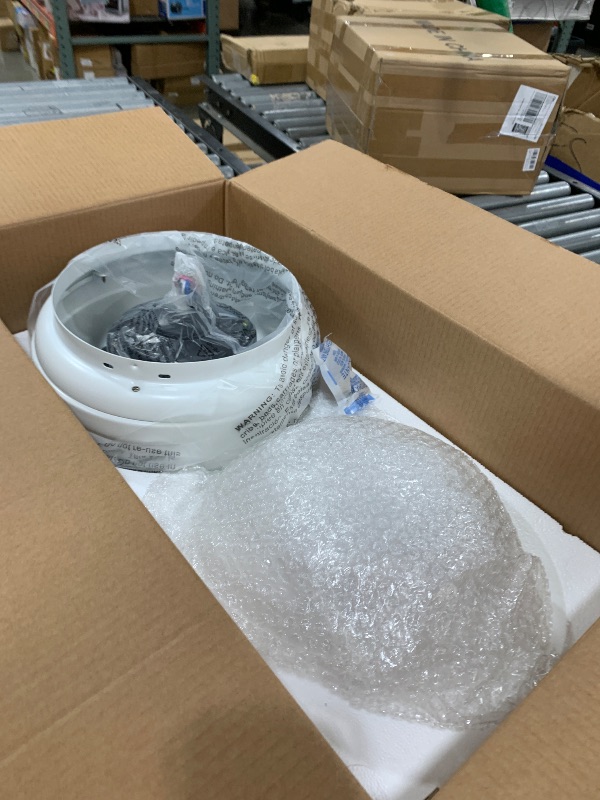 Photo 1 of Hunter 42 inch Indoor Ceiling Fan with LED Light - White Ceiling Fan with Pull Chain, For Bedroom or Living Room, Low Profile Mount, No Remote, 5 Blades, Includes Bulbs - Newsome 51080, Fresh White