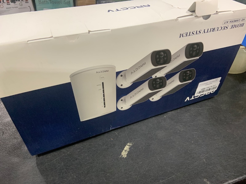 Photo 1 of ARCCTV Solar Security Cameras Wireless Outdoor, 4 Cam-Kit, 4MP Solar Security Camera Wireless System, Color Night Vision, Motion Detection, No Monthly Fee, 64GB Memory Card