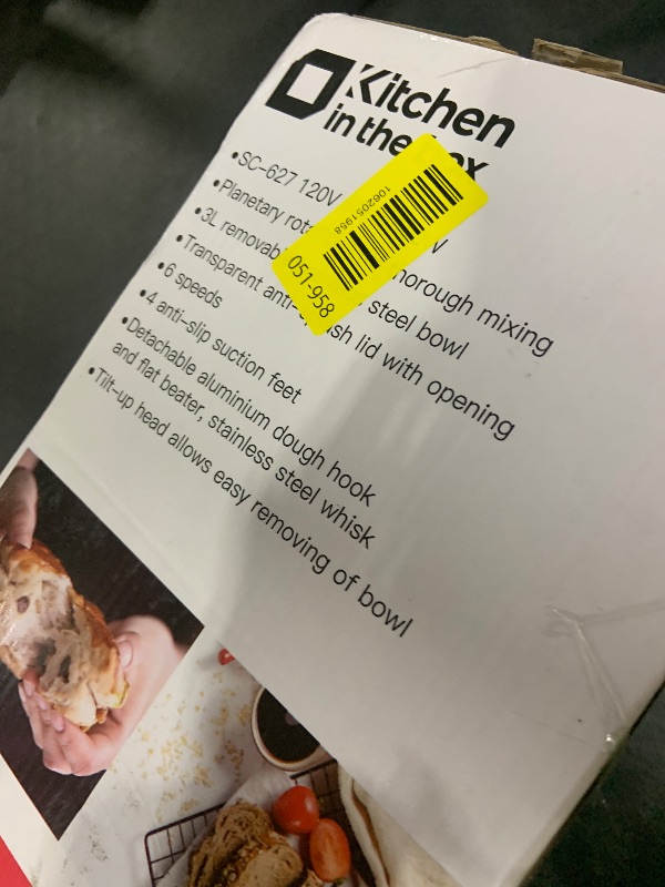 Photo 1 of Kitchen in the box Stand Mixer,3.2Qt Small Electric Food Mixer,6 Speeds Portable Lightweight Kitchen Mixer for Daily Use with Egg Whisk,Dough Hook,Flat Beater (Blue)