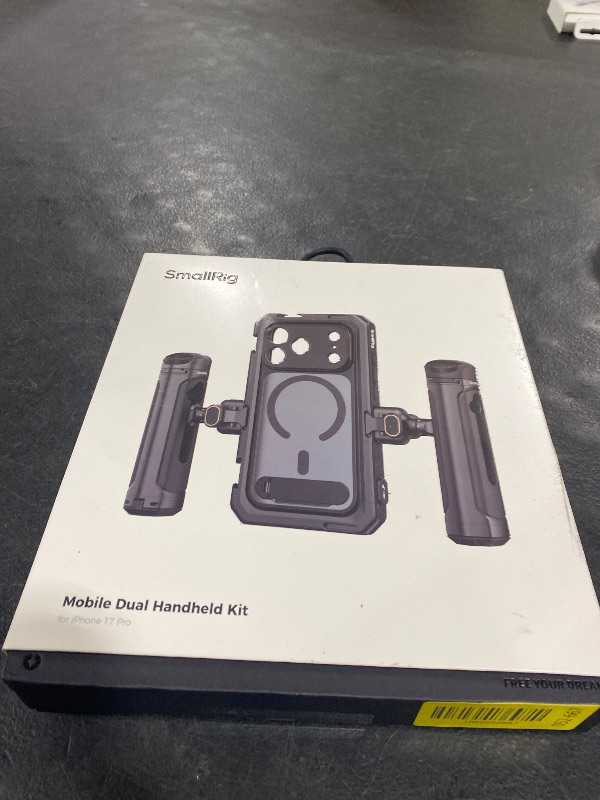 Photo 1 of SmallRig Phone Video Cage Dual Handheld Kit for iPhone 17 Pro, Phone Rig with Wireless Quick Release Side Handle, 17mm T-Mount & Lens Backplate for Video Recording/YouTube/Live Streaming/Vlog - 5540