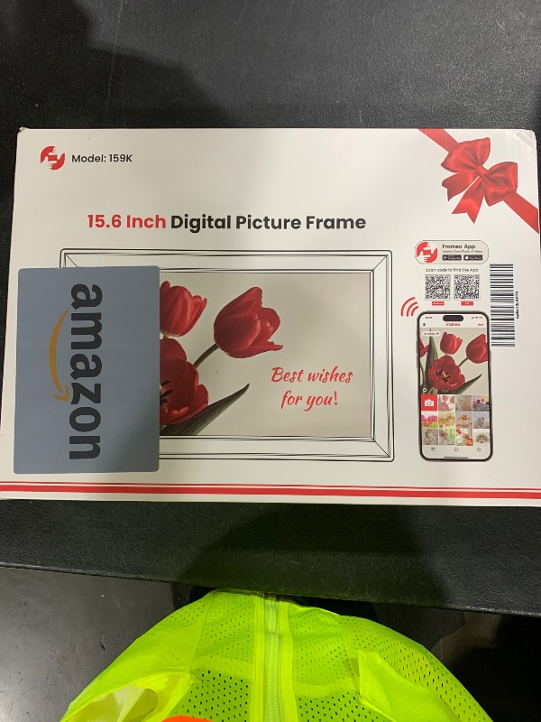 Photo 1 of 64GB 15.6" Frameo Digital Picture Frame WiFi, Large Electronic Photo Frames 1920 x 1080 IPS FHD Touch Screen, Send Photos from Your Phone from Anywhere, Best Gifts for Parents and Grandparents