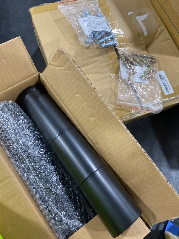 Photo 1 of Skuehod 12 Inch Adjustable Bed Legs Replacement Screw in Furniture Support, 3 Sections, Felt Bottom for Hard Floors, Set of 6