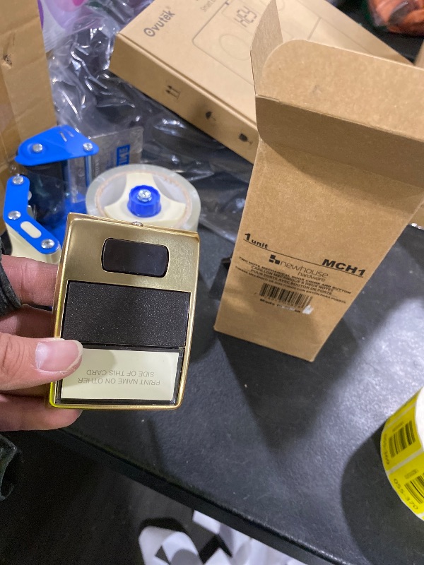 Photo 1 of Newhouse Hardware Two Note Mechanical Door Bell Chime Button, Size: 3.25" x 7", White/Brass Finish