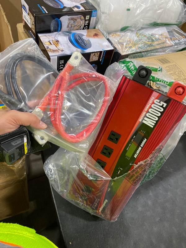 Photo 1 of Cantonape 5000W Power Inverter 12V to 110V/120V DC to AC with LCD Display, Remote Controller 5 x AC Outlets and 4 x 3.1A USB Car Adapter for Car Truck Boat RV Solar System(no remote just 3 pieces view picture)