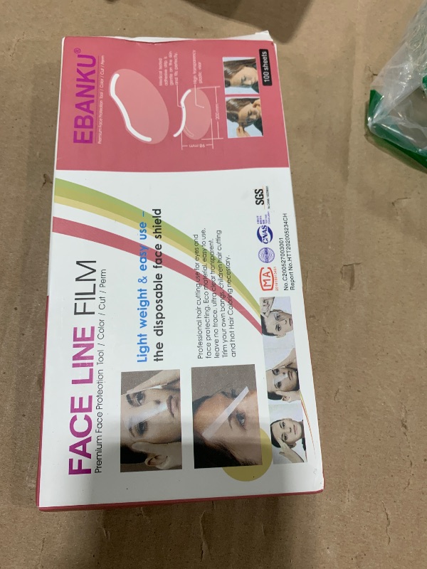 Photo 1 of 100 PCS Microblading Makeup Shower Face Shields Visors, Disposable Face Shields Masks for Hairspray Salon Supplies and Eyelash Extensions Eye Eyelid Surgery Aftercare