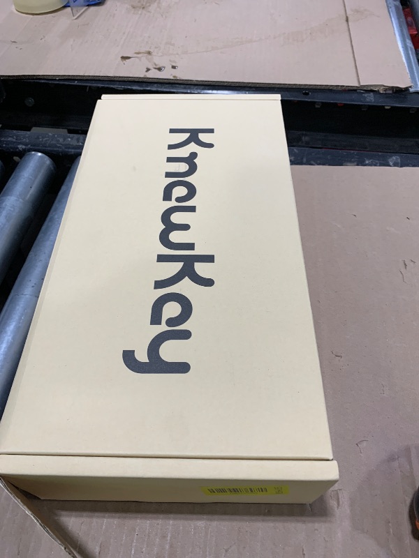 Photo 1 of RYMEK Typewriter Style Mechanical Wired & Wireless Keyboard with Tablet Stand, Bluetooth Connection (White)