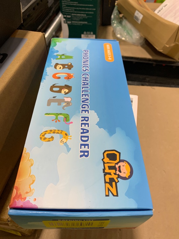 Photo 1 of QuTZ Phonics Learning Toy for Preschool Kids – Talking Flash Cards with Sound Machine, Word Blending & Math Games – Educational Reading & Counting Activity Set 4-8