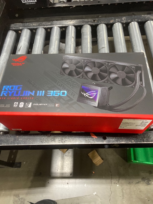 Photo 1 of ASUS ROG Ryujin III 360 All-in-one Liquid CPU Cooler with 360mm Radiator. Asetek 8th gen Pump, 3X Noctua industrialPPC 120mm Fans, 3.5” Color LCD