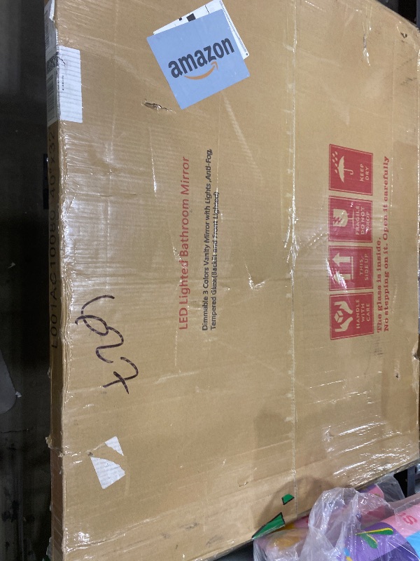 Photo 1 of 40x32 LED Bathroom Mirror with Lights, Anti Fog Vanity Mirror Wall Mounted, Dimmable Front Light and Backlight, Memory Function Tempered Glass, Shatter Proof ETL Listed