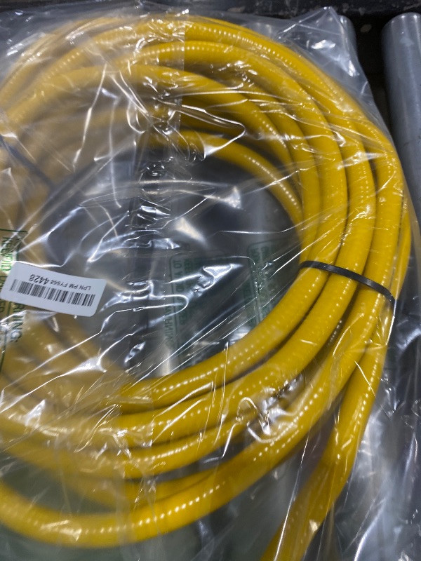 Photo 1 of 1/2" CSST Gas Line for Natural Gas & Propane | Flexible Corrugated Stainless Steel Gas Tubing with PVC Cover, Brass Fittings Included | Gas Pipe for Grills, Heaters, Stoves, Generators (33ft)