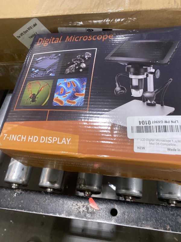 Photo 1 of 7" LCD Digital Microscope 1200X,Leipan 12MP Coin Microscope with Screen for Adults,1080P Coin Magnifier with 12pcs Slides,Wired Remote,2 Side Lights,Windows/Mac OS Compatible