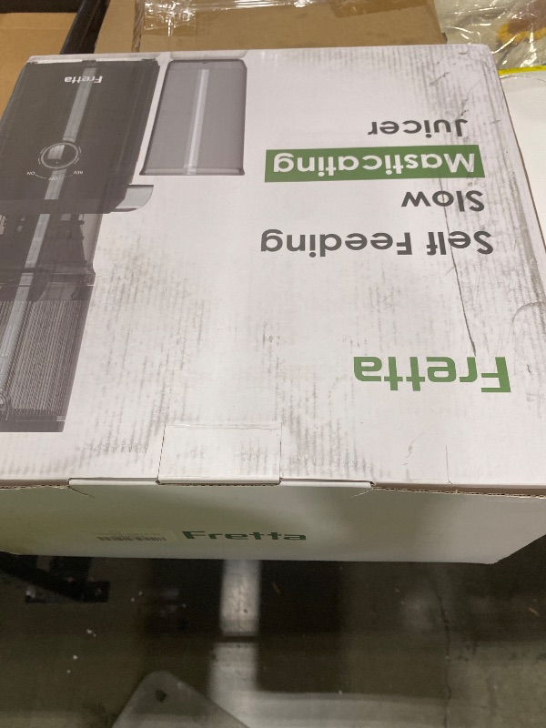 Photo 1 of Juicer Machines,Fretta Cold Press Juicer Machines with American-Sourced PCTG Material,Fit Whole Fruits & Vegetables,Easy to Clean,Truly BPA-Free,Classic Black