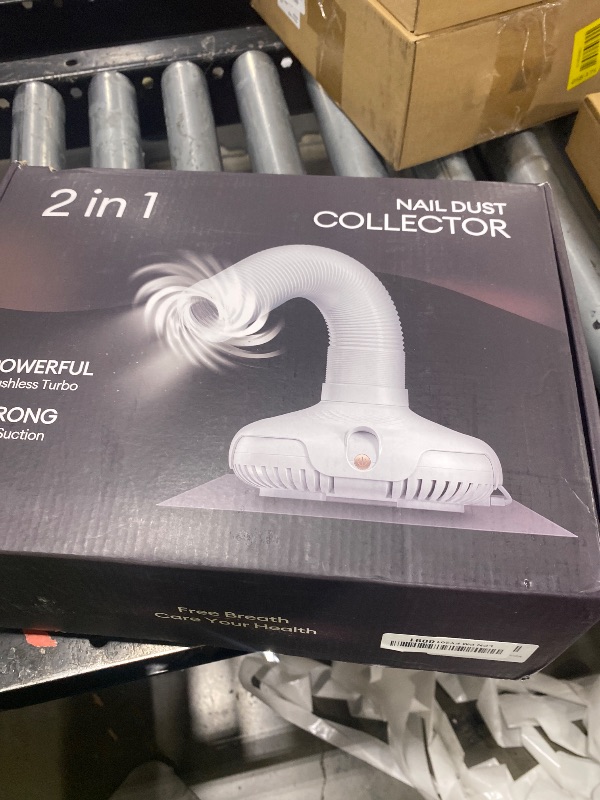 Photo 1 of Nail Dust Collector Tech Professional: LED Light Flexible Tube 650PA Powerful Suction - Nail Dust Vacuum Machine 3 Adjustable Speeds Ultra-Quiet for Manicure Pedicure Model Craft Sanding