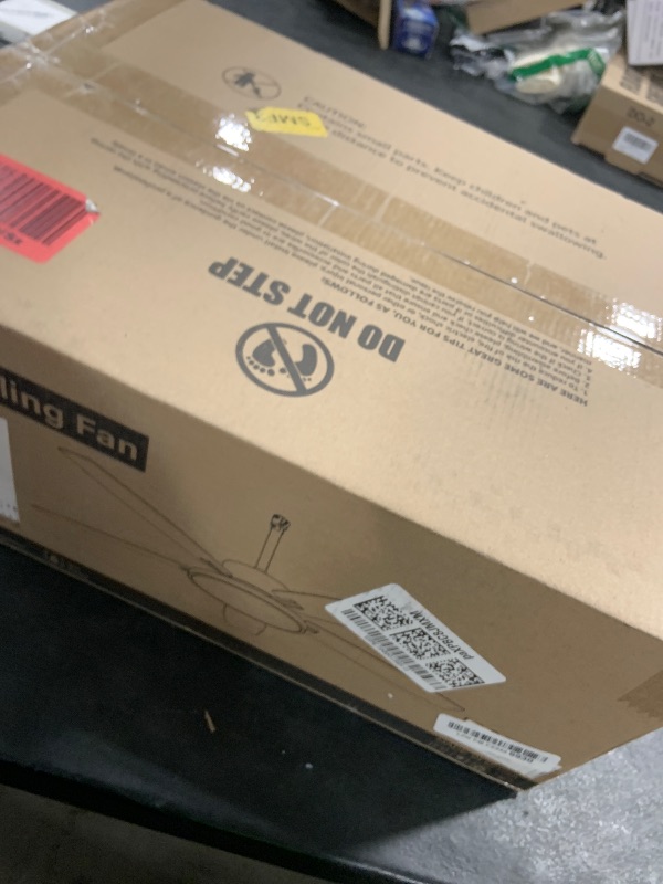 Photo 1 of Fanbulous 52'' Outdoor Ceiling Fans with Light and Remote,IP65 Wet Rated Waterproof Ceiling Fan with 6-Speed DC Motor, Farmhouse Gazebo Fan for Porch Patios Pavilion(Black)