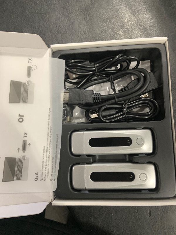 Photo 1 of 2025 Latest Generation Wireless HDMI Transmitter and Receiver 4K - Upgraded Chipset & Extended Range 394FT/120M, Plug&Play 2.4G/5.8G Dual Band, 4K Decode 1080P@60Hz, Video/Audio to Monitor from PC