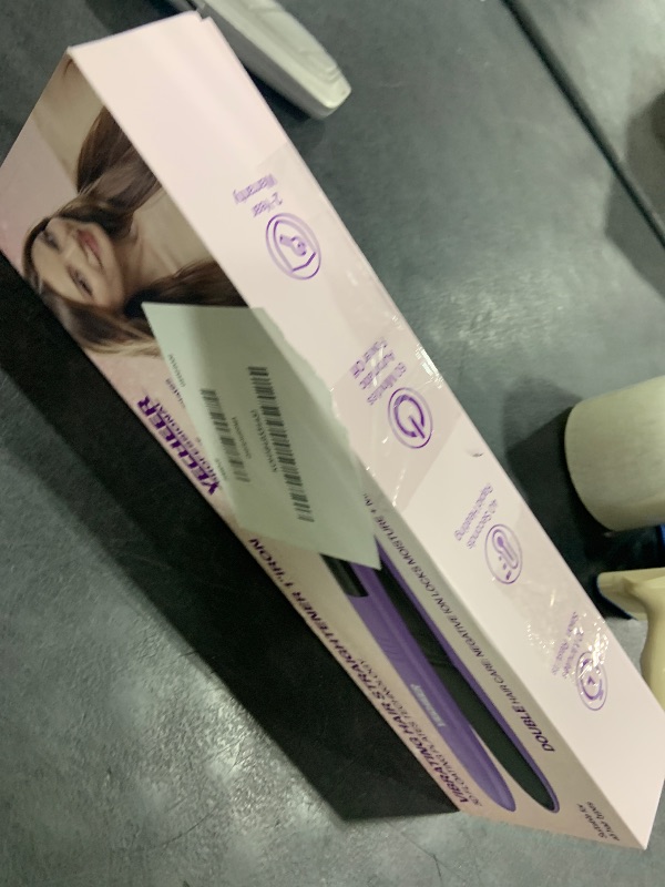 Photo 1 of 1" Ceramic Flat Iron with Sonic Vibrating for Less Damage, Dual Voltage Travel Hair Straightener for Women - Ionic & Volcanic Mineral Technology, Straightener and Curler, 10 Heat Settings