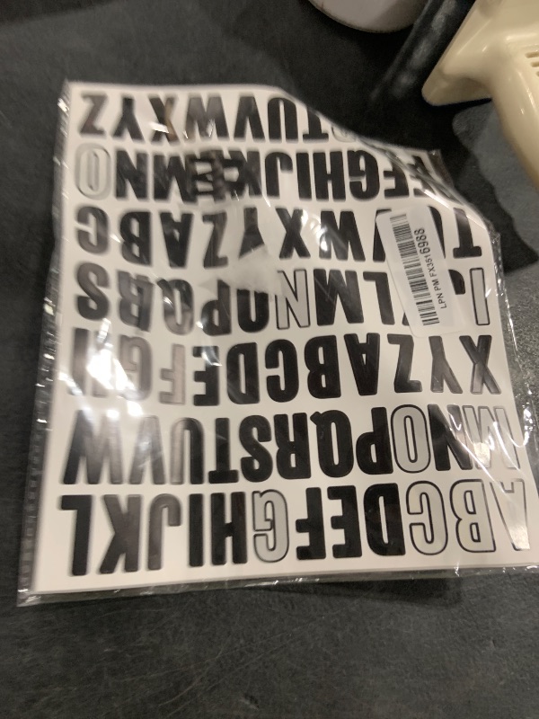 Photo 1 of 10 Sheet Small Letter Stickers - 1 Inch Black Vinyl Self Adhesive Alphabet Stickers Stick On Letters for Arts Crafts Outdoor Sign Wall Mailbox Windows Doors Car Poster Board (Black, 1 Inch)