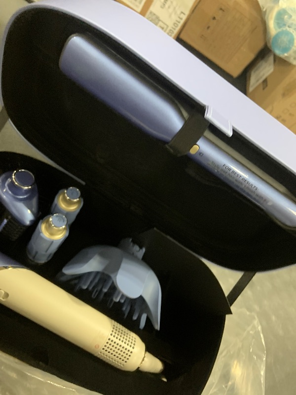 Photo 1 of Shark Glam Hot Tool Air Styling Drying System, with Silki Straightener & Glossi Glosser, for Drying, Curling, Straightening & Glossing with Diffuser, Starlight Dream, HD6042SPL