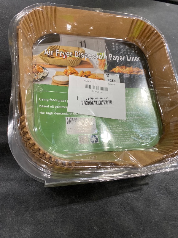 Photo 1 of 10 Inch Largest Square Air Fryer Disposable Paper Liner, XXL 100Pcs Air Fryer Parchment Liners for 8QT or Bigger Air Fryer, Non-stick, Food Grade Baking Paper for Frying, Roasting and Microwave