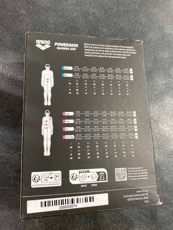 Photo 1 of ARENA Powerskin Carbon Air2 Kneeskin Open Back Women's Racing Swimsuit Small Logo Full Body Short Leg One Piece Athletic Tech Suit, Electric Blue/Dark Gray/Fluo Yellow, US Size 22