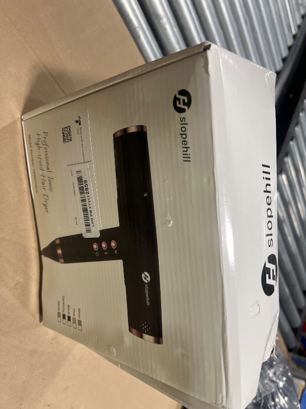 Photo 1 of slopehill Professional Ionic Hair Dryer with Diffuser - Lightweight, Compact, Powerful & Fast Salon Blow Dryer with High Speed Brushless Motor for Travel, Women & Men (Ceramic, Dark)