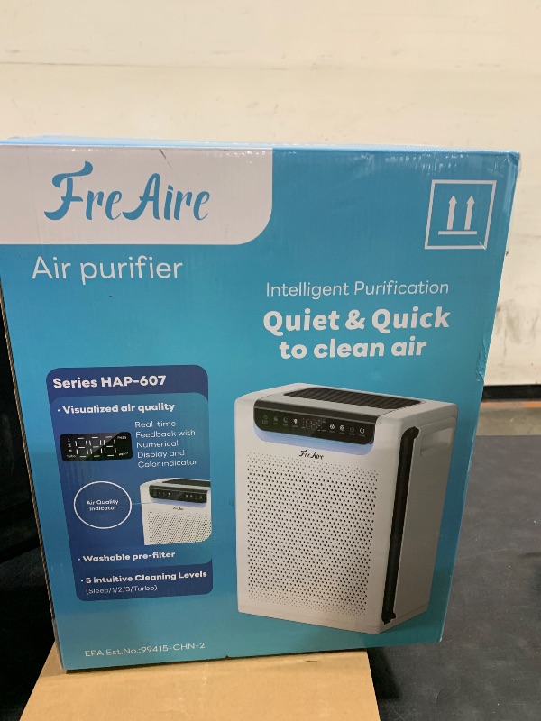 Photo 1 of Air Purifiers for Home Large Room, Cover Up to 2600 Ft² with Washable Filters, Powerful Turbo Mode, PM2.5 Air Quality Display, 22dB Sleep Mode, Air Cleaner for Pets Hair, Smoke, Odors, HAP607, White
